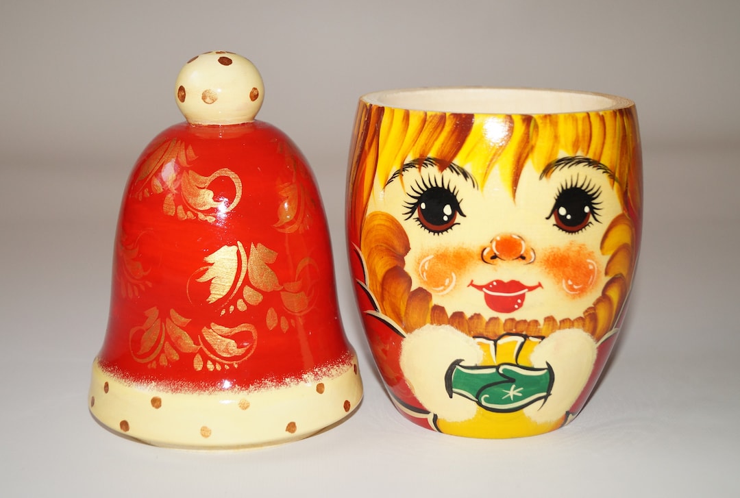 Matreshka Containers Big Wooden Box Matryoshka Box Hand Painted Wood Container Painted ...