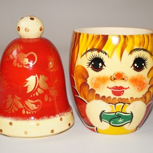 Big wooden box Matryoshka box Hand painted Wood container Painted storage jar Made in Ukraine Kitchen canister Interesting box Gift for her