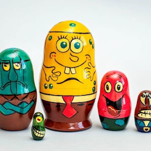 Nestingpuppen Puppengeschenk Handbemalte Puppe Babuschka Spielzeug Matreshka Hölzerne Puppe Babooshka Puppen für Kinder Geschenk für Mädchen Geschenk für sie