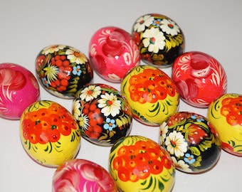 Bemalte Ostereier, 12er Set, Petrikov Art
