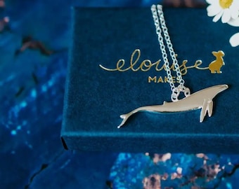 Sterling Silver Blue Whale Necklace - Animal jewellery - whales - ethical jewellery - handmade - whale necklace - blue whale