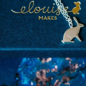 Sterling Silver Hare necklace - Animal jewellery – hare necklace - ethical jewellery - handmade - woodland animal