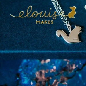 Sterling Silver Squirrel Necklace - Animal jewellery - Squirrel - squirrel necklace - woodland animal - ethical jewellery - handmade