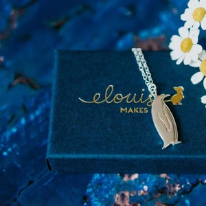 Sterling Silver Penguin Necklace - Animal jewellery – Penguin – ethical jewellery – handmade necklace - penguin necklace - gift for her