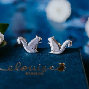 Sterling Silver Squirrel Cufflinks Animal jewellery Squirrel squirrel cufflinks woodland animal ethical jewellery handmade image 1