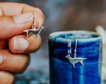 Sterling Silver Labrador Earrings - Animal jewellery - Labrador - ethical jewellery - handmade – dog earrings – dog lover gift