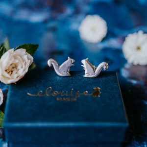 Sterling Silver Squirrel Cufflinks Animal jewellery Squirrel squirrel cufflinks woodland animal ethical jewellery handmade image 2