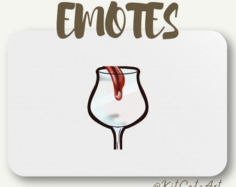 Animated Pouring Wine Emote Package for Twitch/Discord/Kick/YouTube/TikTok | Cute and Funny Emotes | for Streamers and Gamers