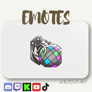 Bougie Bomb Animiertes Fort Night oder Gabel Messer Emote Paket für Twitch/Discord/Kick/YouTube/TikTok | Niedliche Emotes | Für Streamer und Gamer
