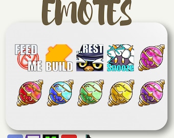x10 Palworld Emote Package for Twitch/Discord/Kick/YouTube/TikTok | Cute Emotes | Streamers and Gamers