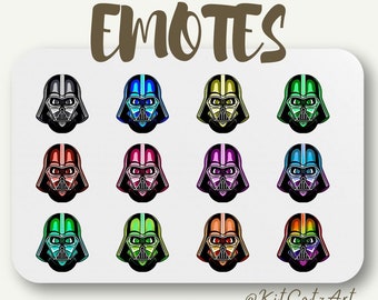 12 Darth Vaderrr Sub Badges Package | Star Wars | Twitch, Kick, Discord | Streamer and Gamer