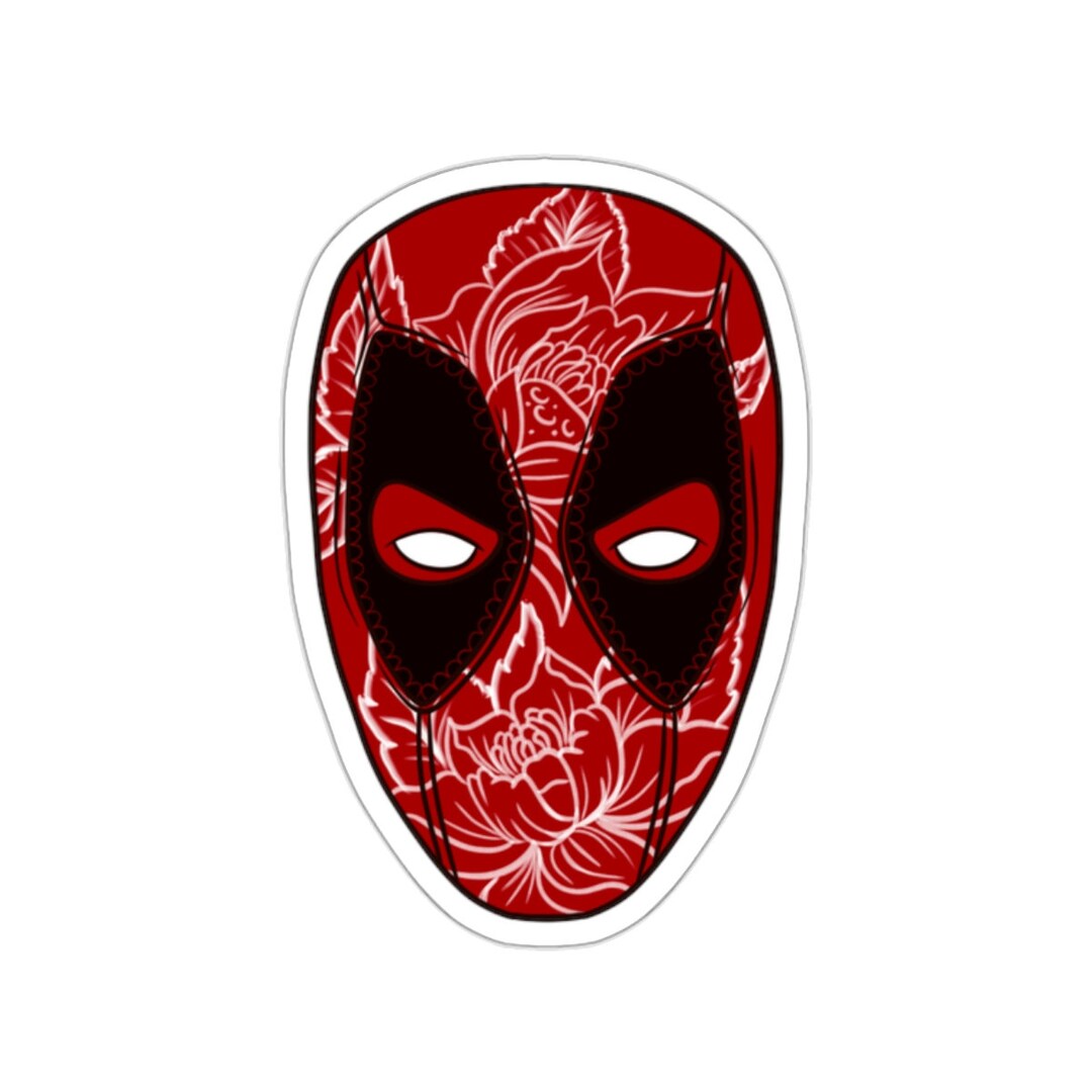 Dead Pool Flower Kisscut Stickers Etsy