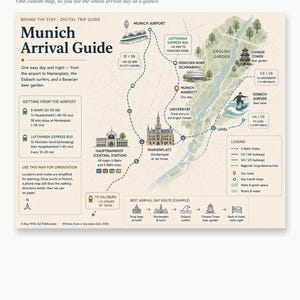 München Reiseführer, Digitaler Anreiseplan mit Marienplatz und Biergarten (PDF)
