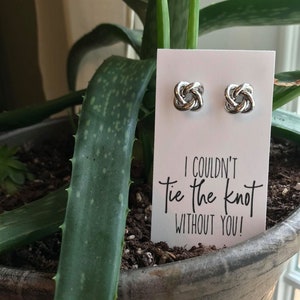 Bruidsmeisje Earring Card digitale download Ik kon de knoop niet leggen zonder jou