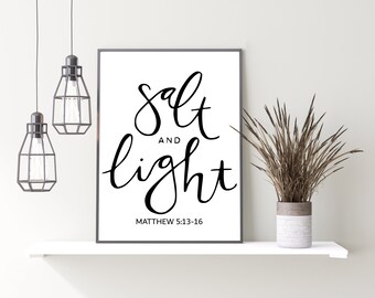 Salt & Light SVG, PNG, Printable, Instant Download