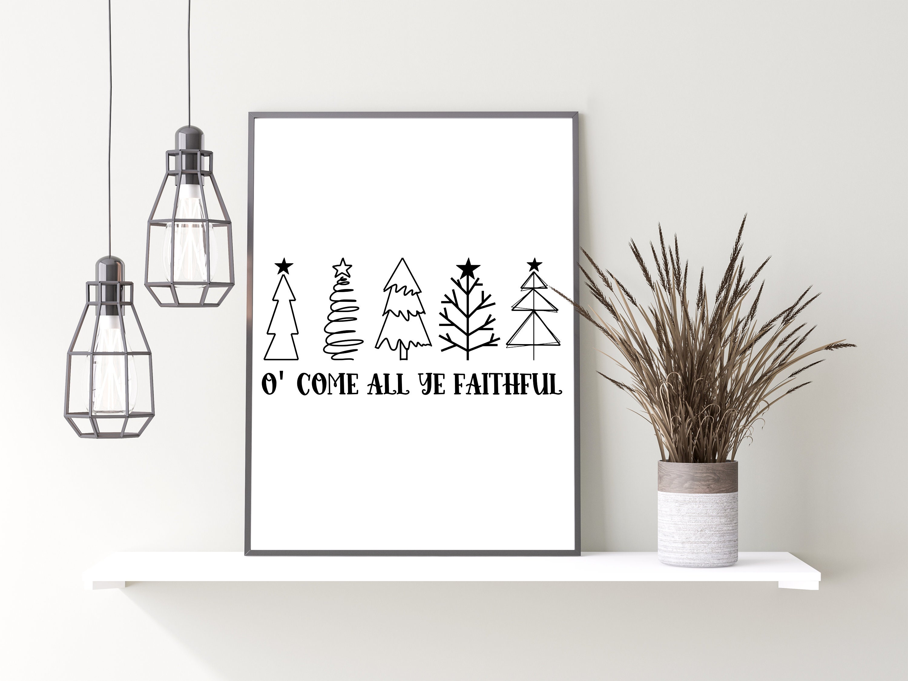 O Come All Ye Faithful SVG, PNG, Printable, Instant Download