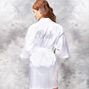 Bride Robe - Bridesmaid Robes - Bridal Robe - Satin & Lace Robe