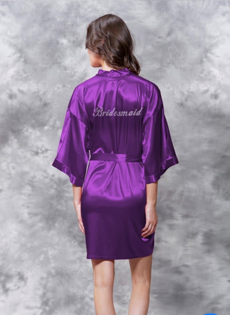 Bride Robe Bridesmaid Robes Bridal Robe Satin & Lace Etsy