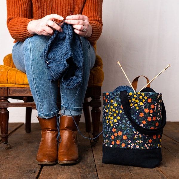 Crossway Bag - PDF Pattern - Convertible Bag - Backpack - Tote Bag - Knitter's Backpack - Knitting Bag - Project Bag