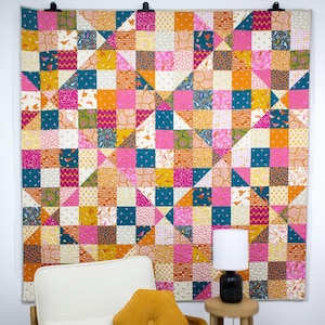 Nine-Patch Variety Quilt PDF Sewing Pattern: Beginner Friendly