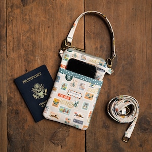 El minimalista - Patrón de costura PDF - Bolso cruzado pequeño - Pulsera - Mini Messenger - Monedero para teléfono celular - Cartera para funda de teléfono