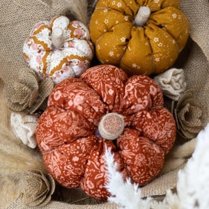 Patron de couture citrouille en tissu : décoration d'automne (Patron PDF)
