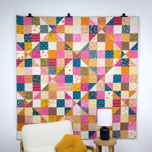 Nine-Patch Variety Quilt - PDF Sewing Pattern - Easy Quilt Pattern - Beginner Quilt Pattern - Nine-Patch Quilt - Easy Sewing Pattern