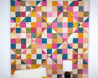 Nine-patch Variety Quilt PDF Sewing Pattern: Beginner Friendly - Etsy