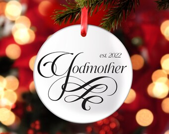 Godparent Christmas Ornament, Godmother Personalized Gift, Godparent Christmas Ornament, Godparent Gift, Godparent Proposal Ornament