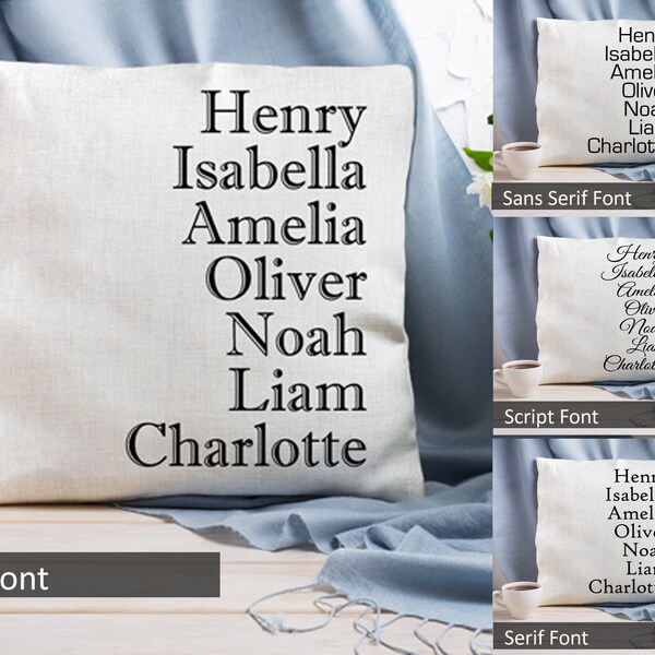 Family Name Pillow Etsy