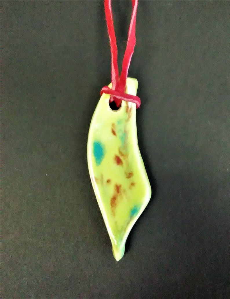 Handmade Glazed Ceramic Pendant Ceramic Jewelry Ceramic Etsy