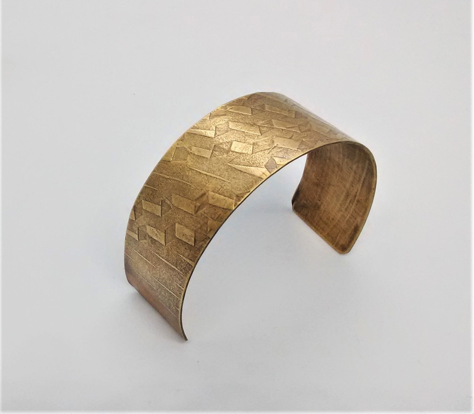 Bronze Cuff Bracelet Textured Bronze Bronze Jewelry Roll Etsy