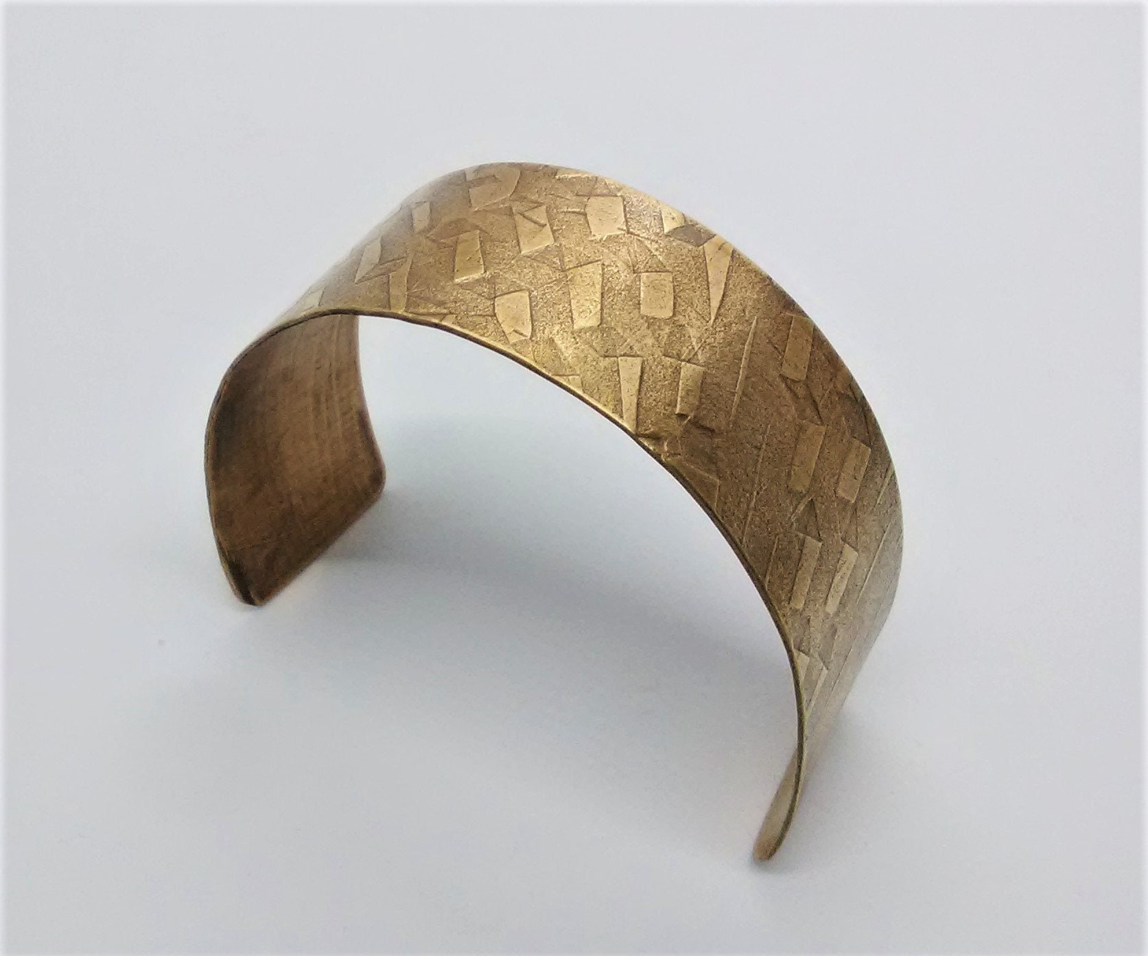 Bronze Cuff Bracelet Textured Bronze Bronze Jewelry Roll Etsy