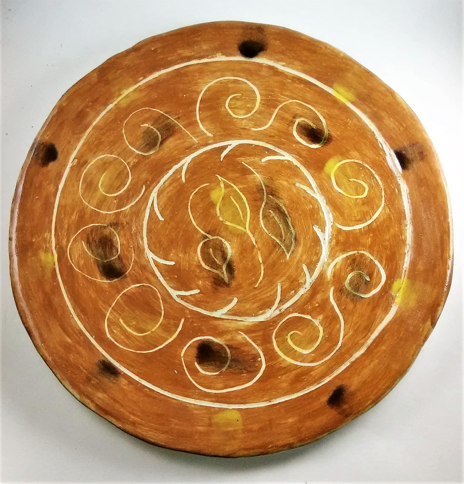 Byzantine Style Ceramic Plate Handmade Stoneware Plate Art Etsy