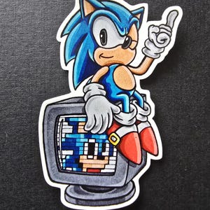 Klassieke Sonic the Hedgehog-sticker