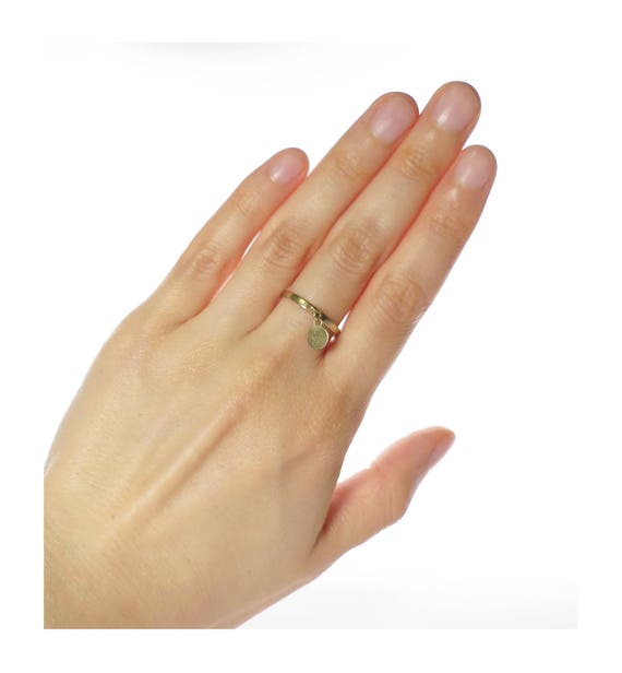 Rare8k goldArt Décoringround pendantinitials „J … Gem