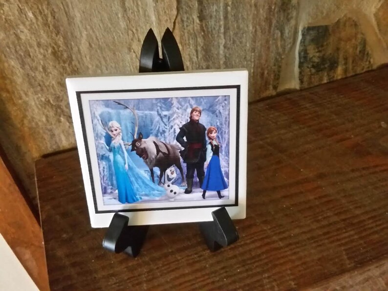 Home Decor Frozen Disney Cartoon Ceramic Picture Tile 14x4 Etsy