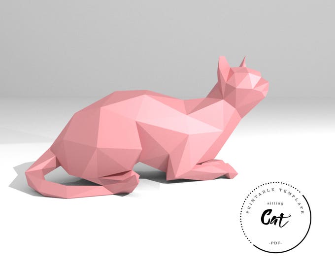 Papercraft Digital PDF Template for Clouds, DIY 3D Clouds, Origami,low ...