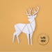 Printable DIY Template PDF. Wall Deer Low Poly Paper Model Template. 3D ...