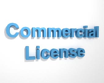 Commercial License for one 3D Paper Model Template (one template per license)