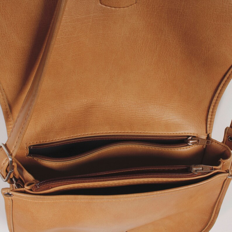 Caramel Brown Bag Saddle Bag Mini Satchel Bag Small Messenger | Etsy