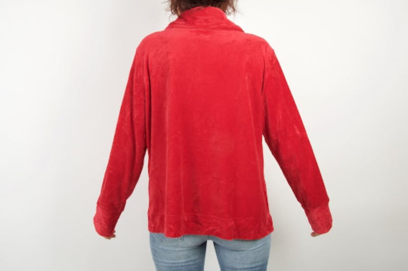Red Jacket Velveteen Jacket Womens Jacket Crimson Red Blazer Long Sleeves Jacket Extra Large Size