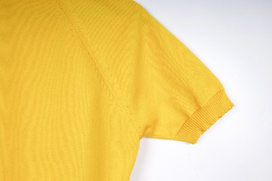 Vintage Yellow Top Jersey Top 70s Summer Blouse Short Sleeves - Etsy