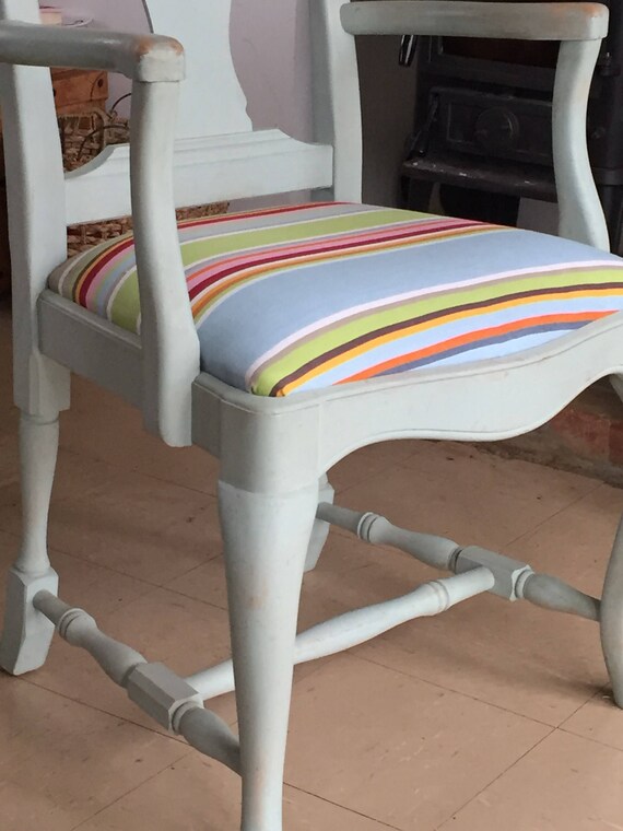 Painted Furniture Shabby Chic Light Blue Barock Chair With Etsy