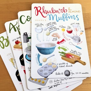 Aimants de réfrigérateur de recette illustrée