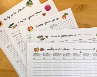PDF garden planner sheets, for instant download.