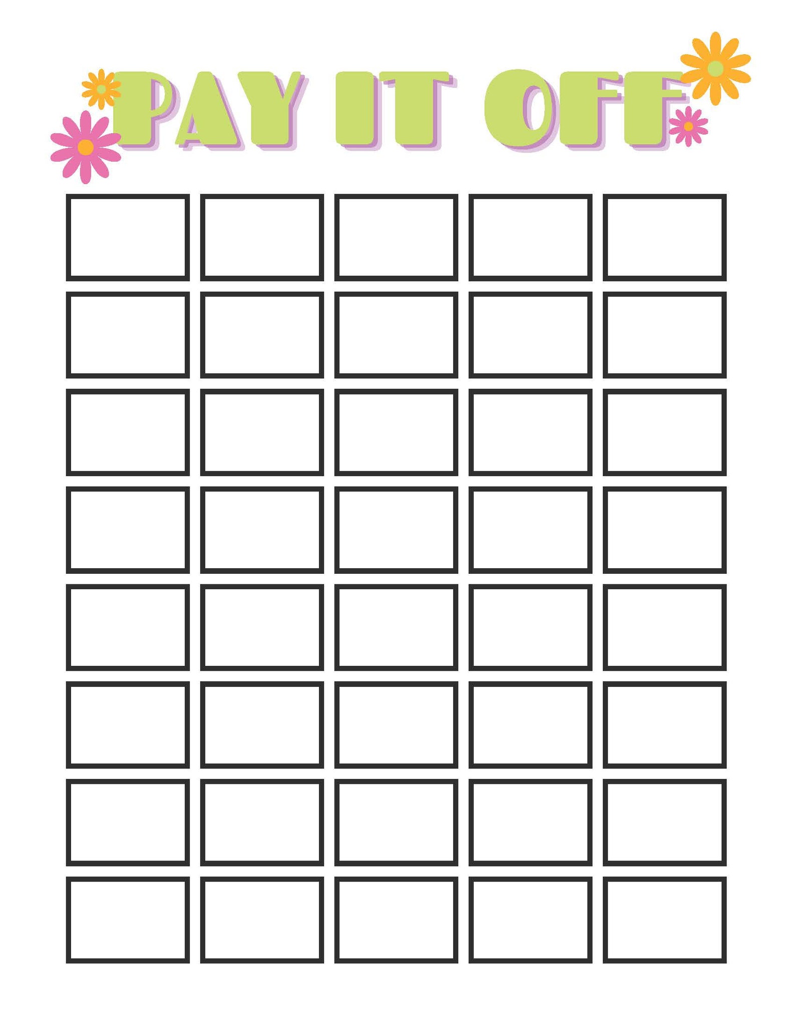 Debt Payment Tracker Printable Debt Tracker Budget Etsy
