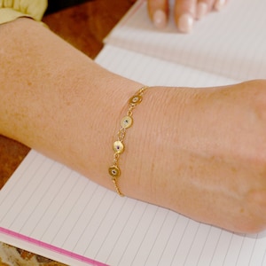 Family Birthstone Personalised Disc Bracelet - Special People Birthday Bracelet