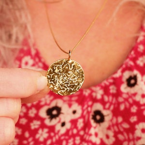 Personalised Sky Map Necklace Gold or Silver - Customised Star Map Necklace - Your Sky Necklace