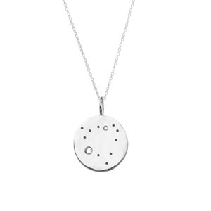 Collier constellation du Capricorne en argent sterling, collier signe du Capricorne, collier constellation personnalisé, collier Capricorne